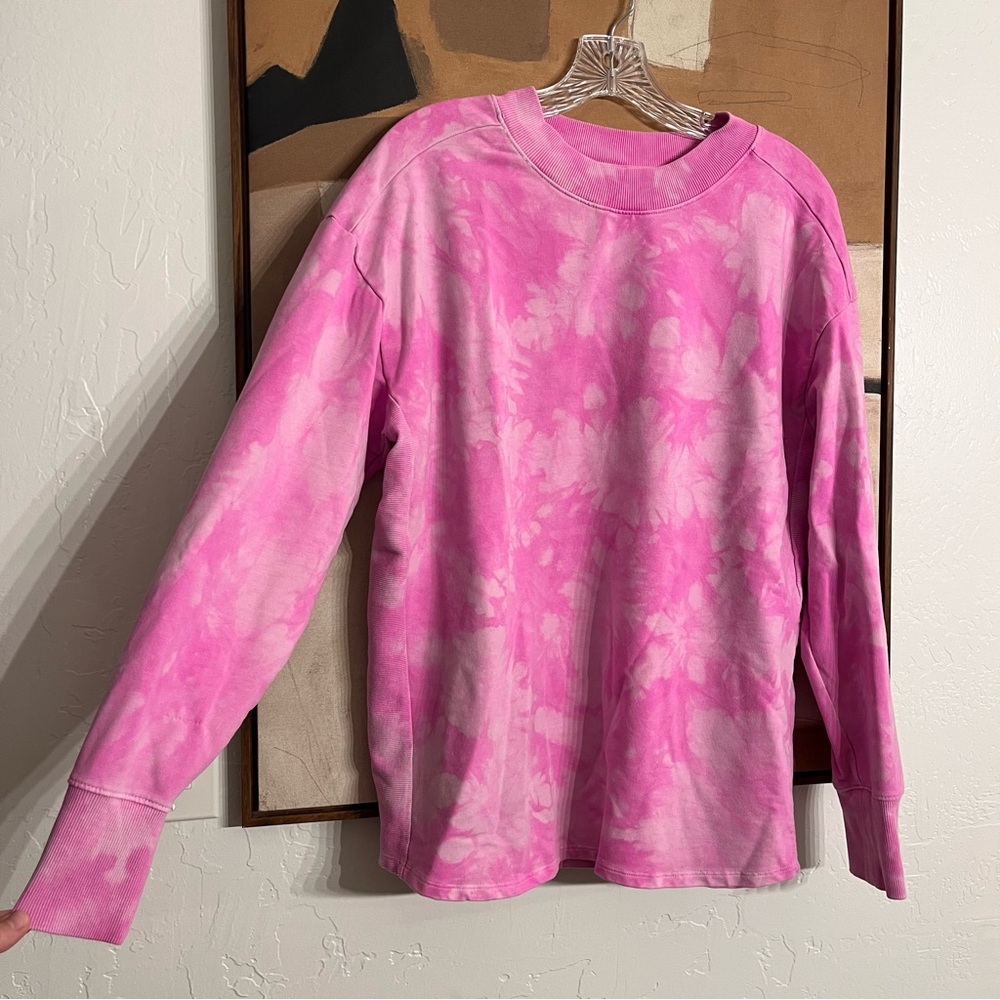 Pink All in Motion Tie-dye Crewneck